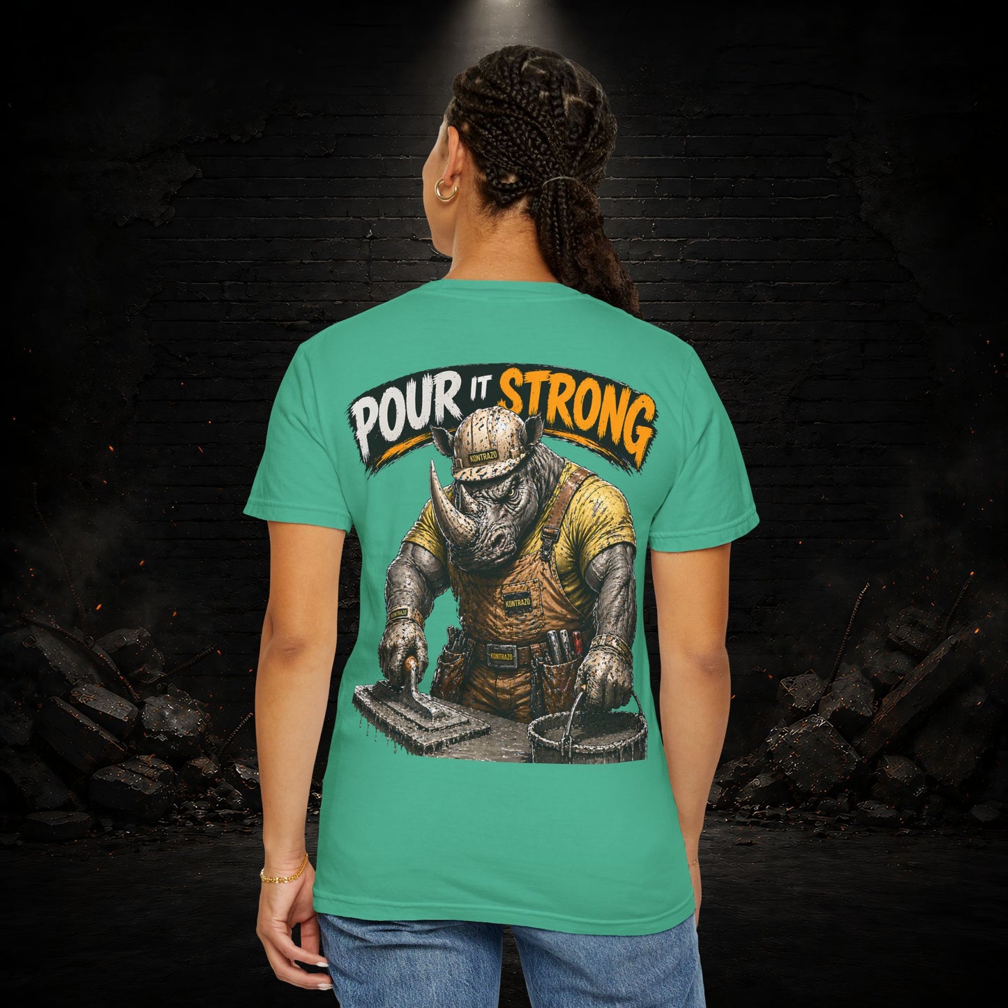 Rhyno Construction Worker Shirt | Blue Collar Workwear T-Shirt | KONTRAZO
