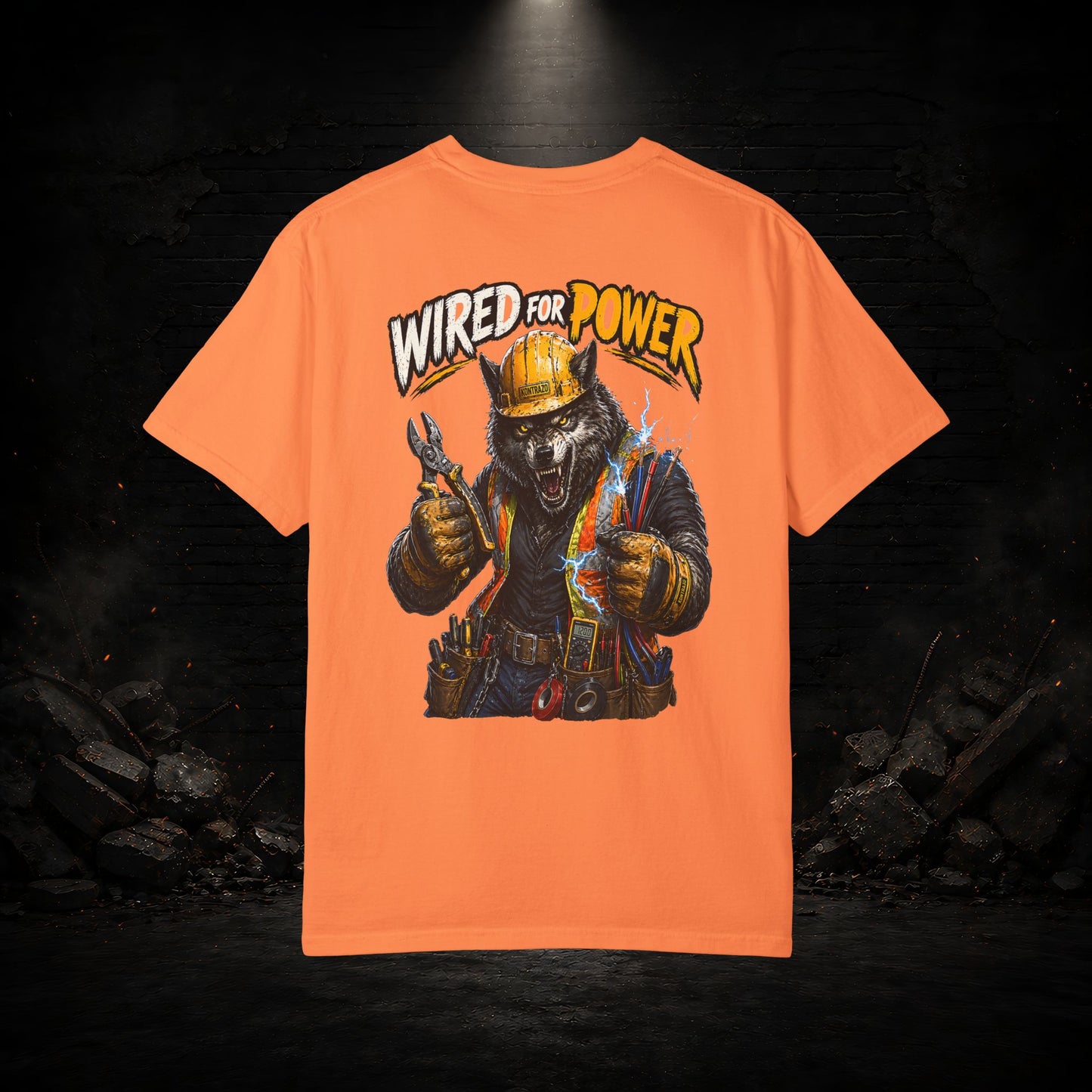 Wolf Construction Worker Shirt | Blue Collar Workwear T-Shirt | KONTRAZO