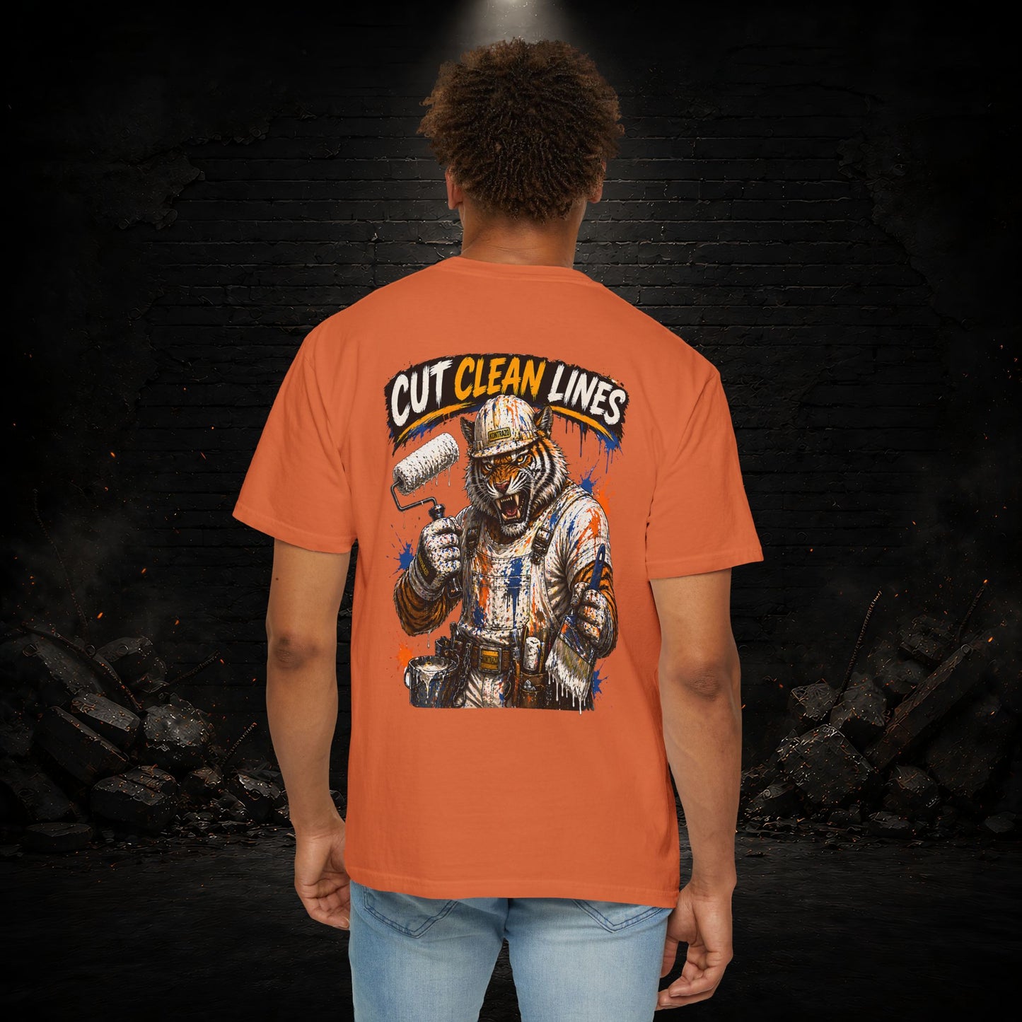 Tiger Construction Worker Shirt | Blue Collar Workwear T-Shirt | KONTRAZO