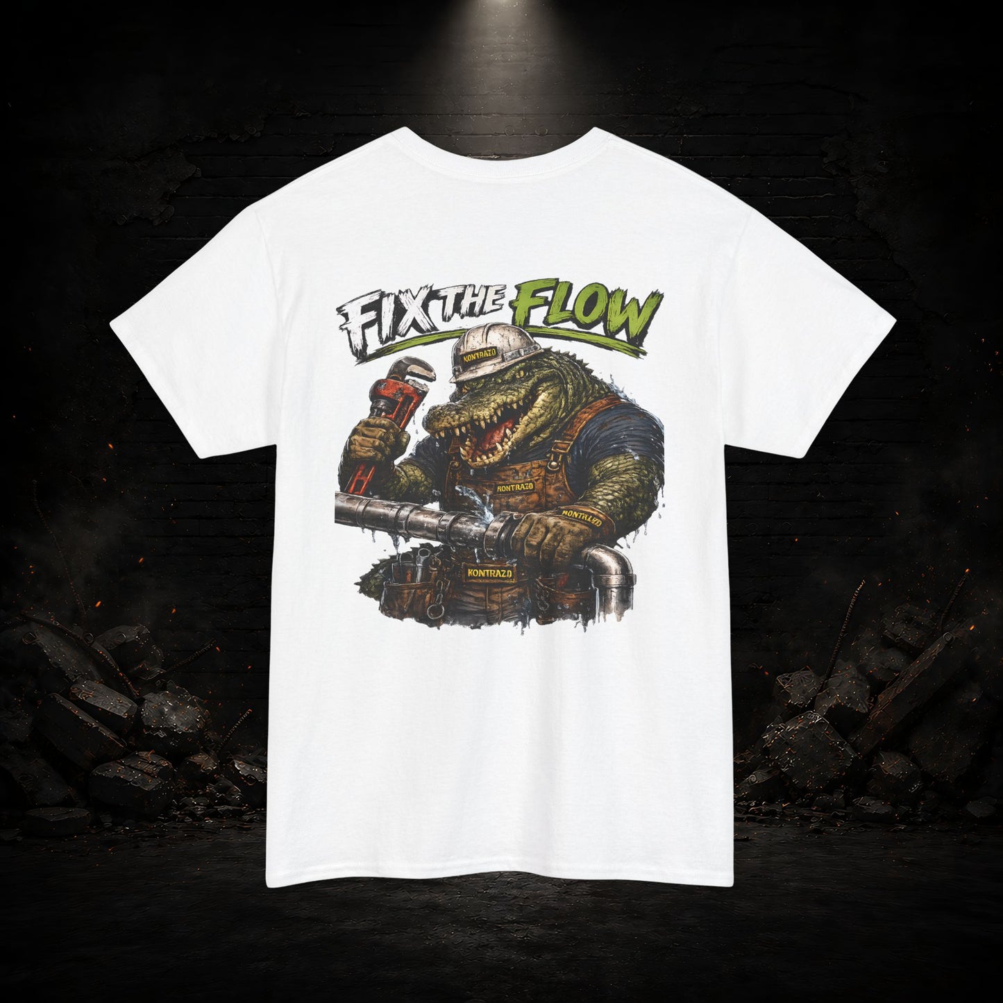Alligator Construction Worker Shirt | Blue Collar Workwear T-Shirt | KONTRAZO