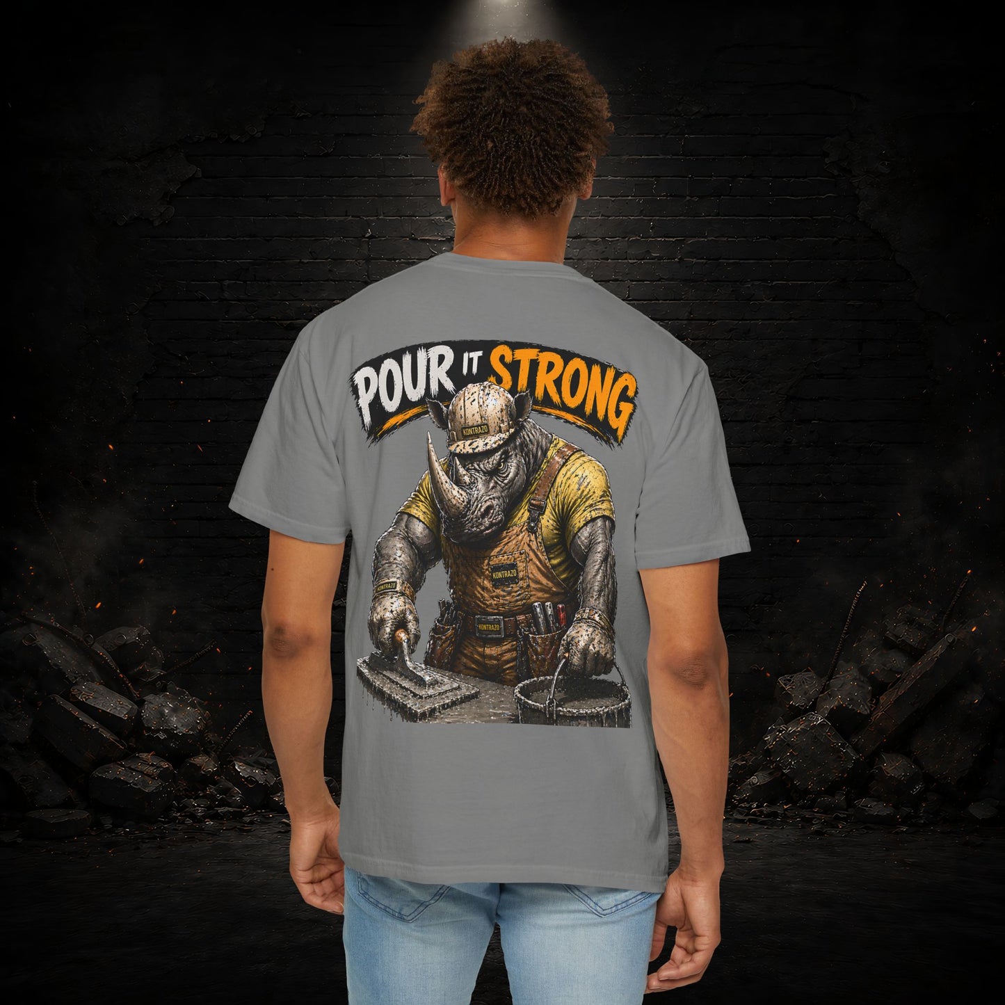 Rhyno Construction Worker Shirt | Blue Collar Workwear T-Shirt | KONTRAZO