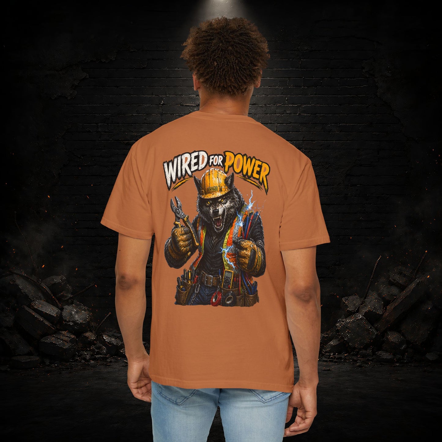 Wolf Construction Worker Shirt | Blue Collar Workwear T-Shirt | KONTRAZO