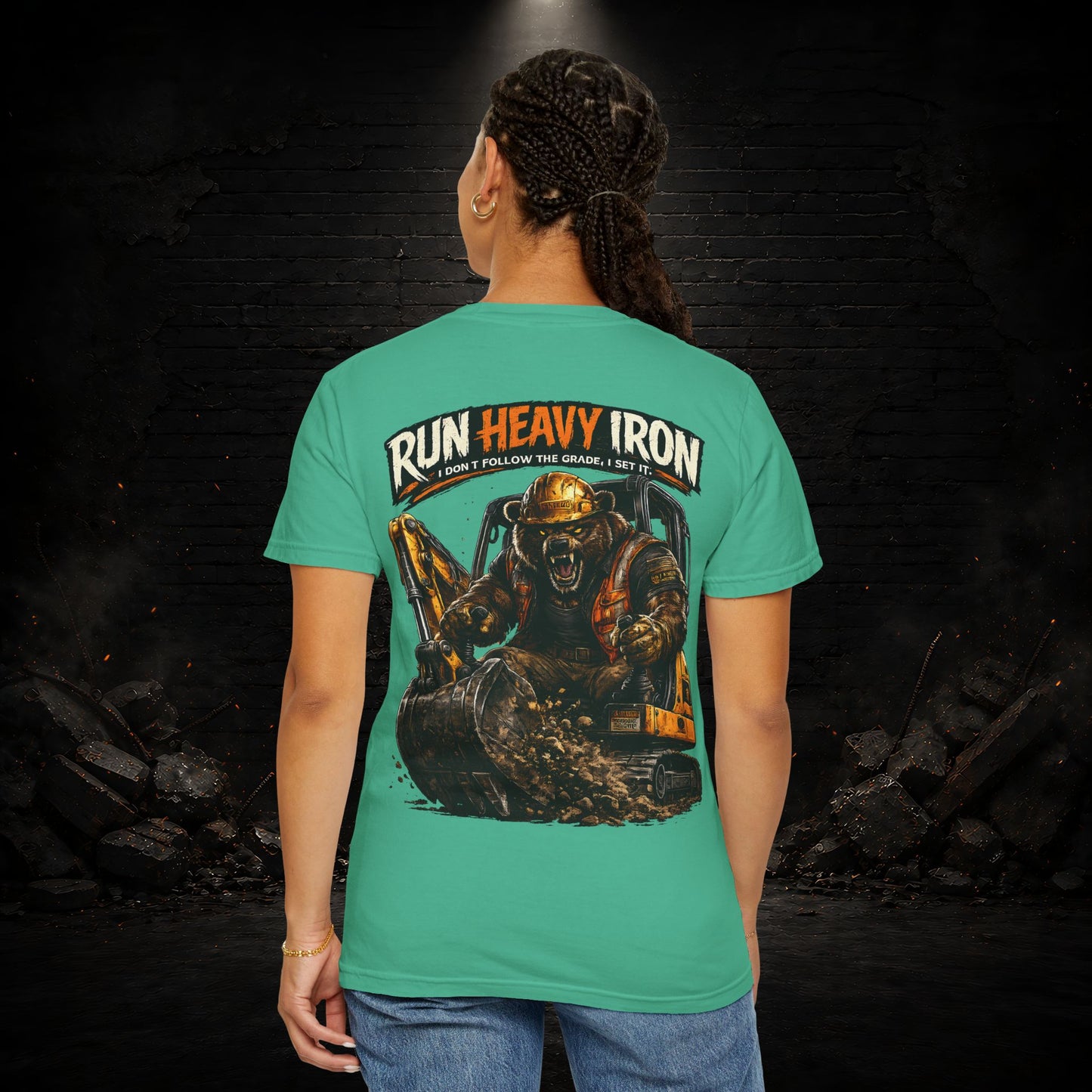 Bear Construction Worker Shirt | Blue Collar Workwear T-Shirt | KONTRAZO