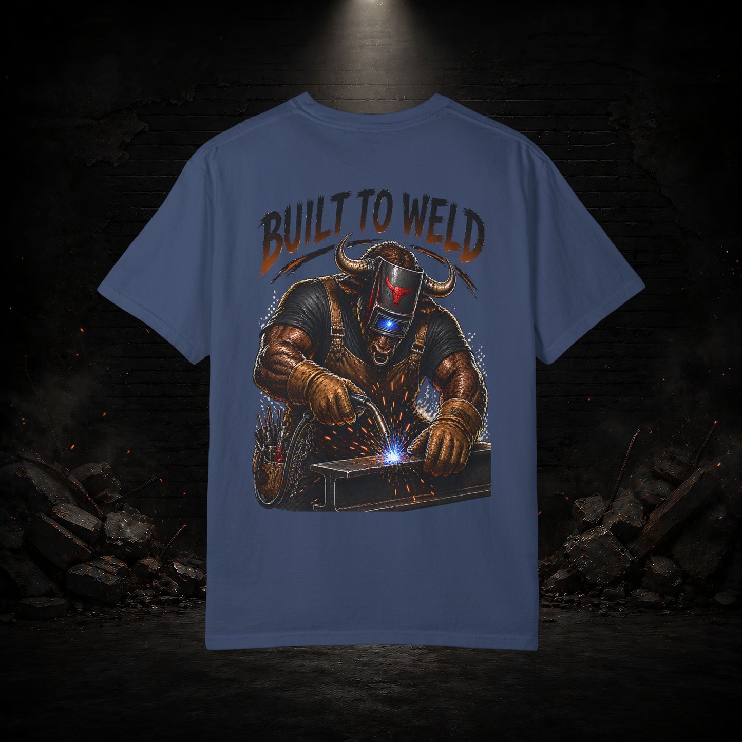 Bull Construction Worker Shirt | Blue Collar Workwear T-Shirt | KONTRAZO
