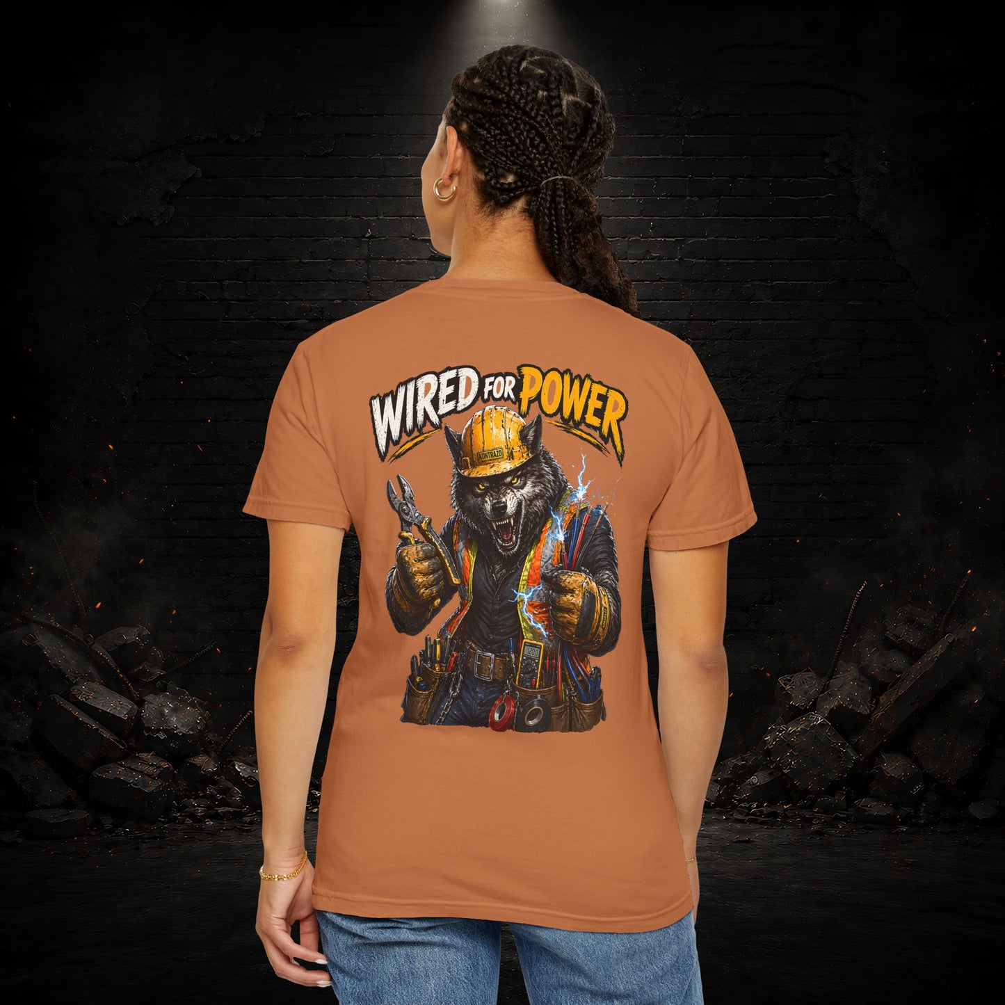 Wolf Construction Worker Shirt | Blue Collar Workwear T-Shirt | KONTRAZO