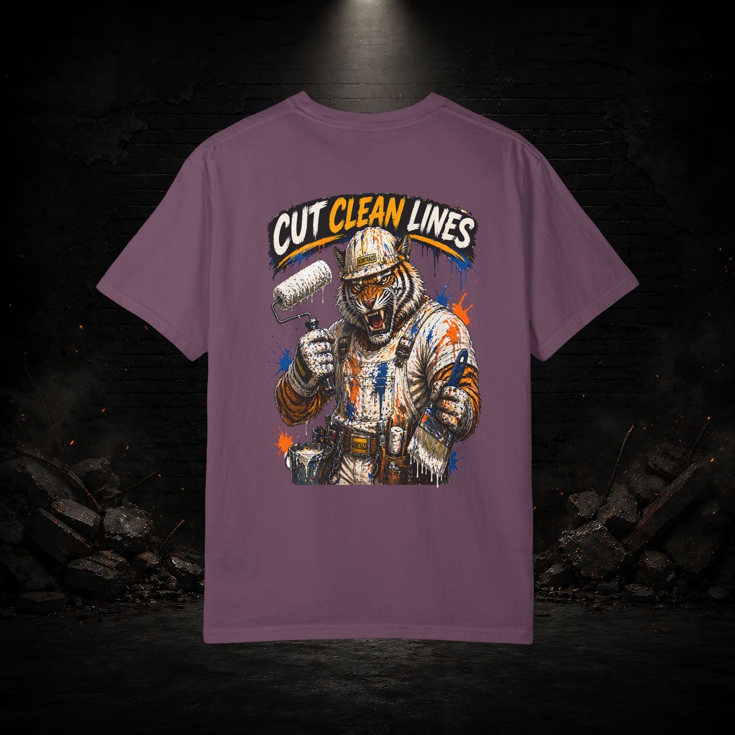 Tiger Construction Worker Shirt | Blue Collar Workwear T-Shirt | KONTRAZO