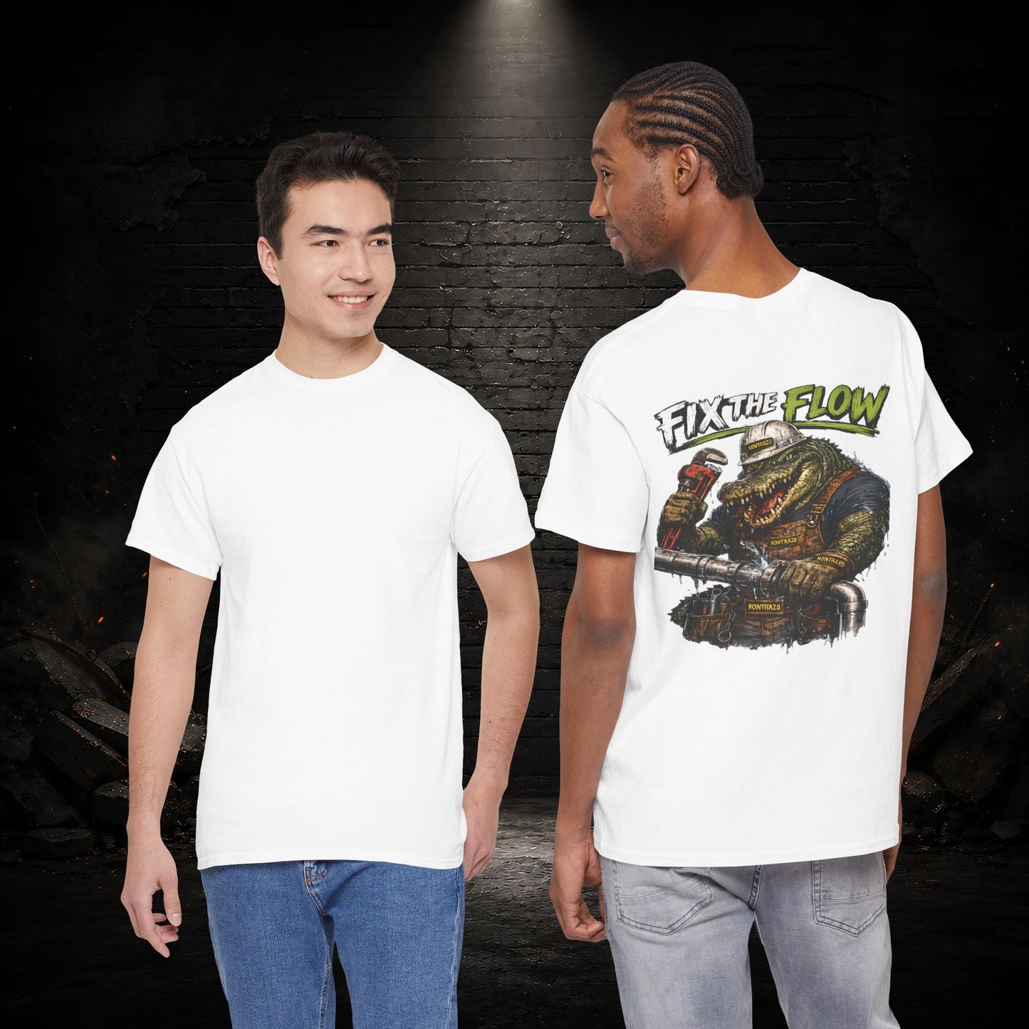 Alligator Construction Worker Shirt | Blue Collar Workwear T-Shirt | KONTRAZO