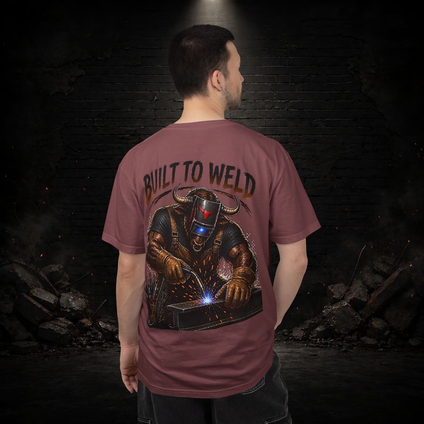 Bull Construction Worker Shirt | Blue Collar Workwear T-Shirt | KONTRAZO