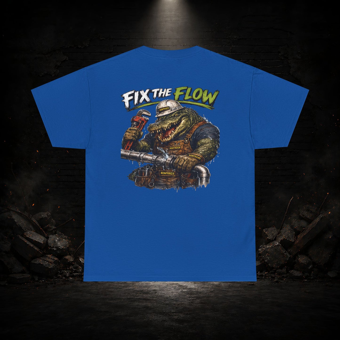 Alligator Construction Worker Shirt | Blue Collar Workwear T-Shirt | KONTRAZO