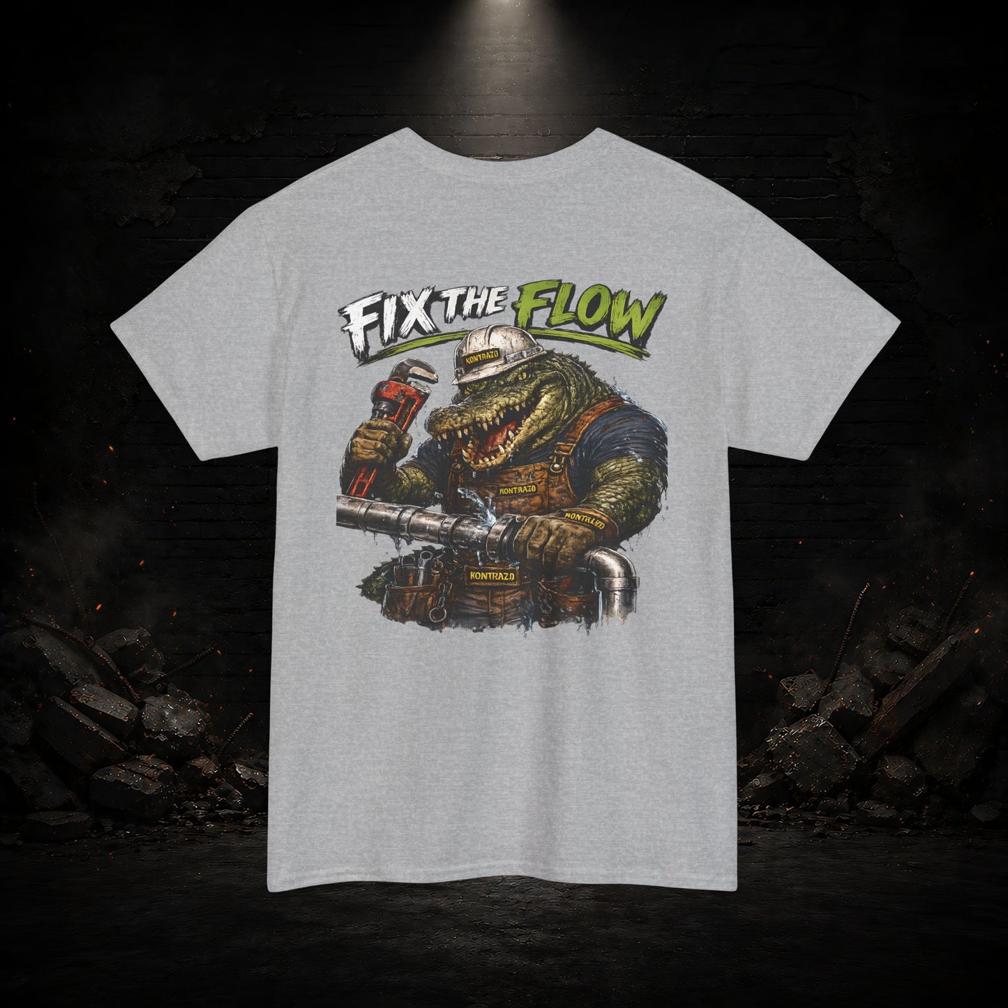 Alligator Construction Worker Shirt | Blue Collar Workwear T-Shirt | KONTRAZO