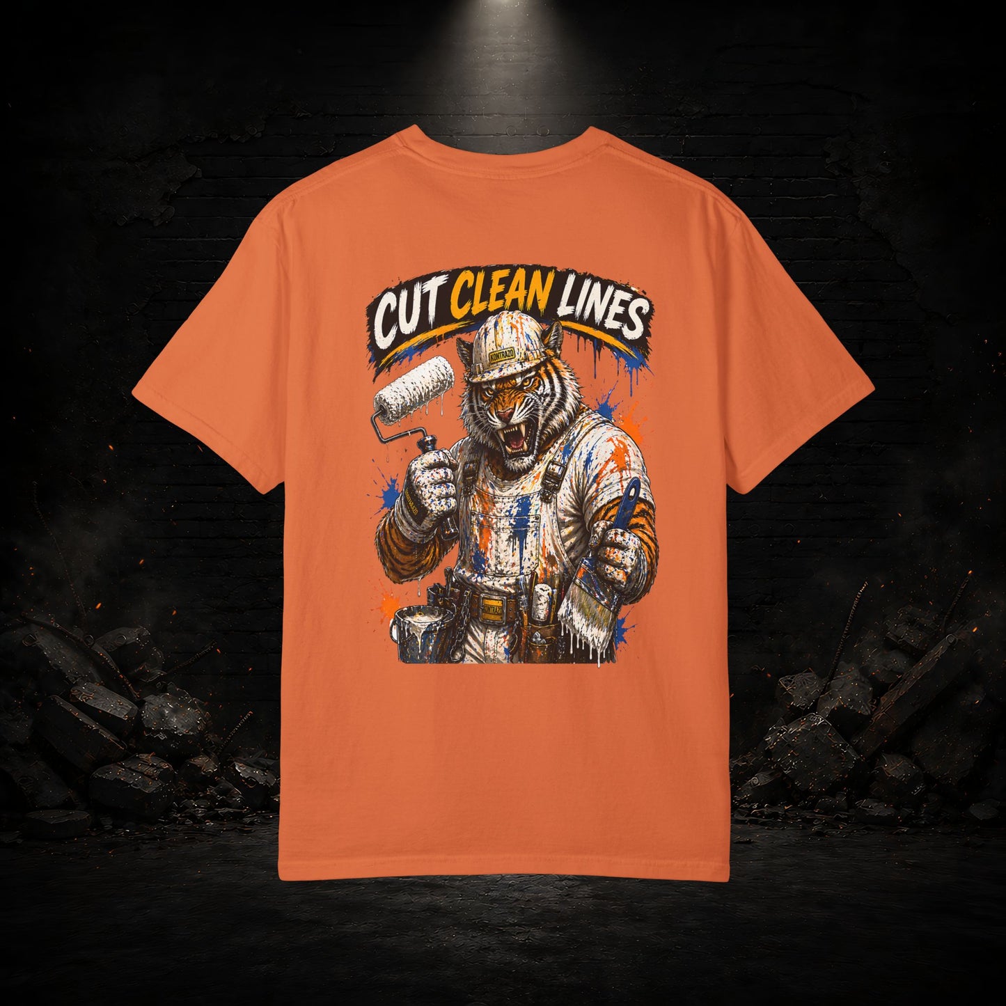 Tiger Construction Worker Shirt | Blue Collar Workwear T-Shirt | KONTRAZO