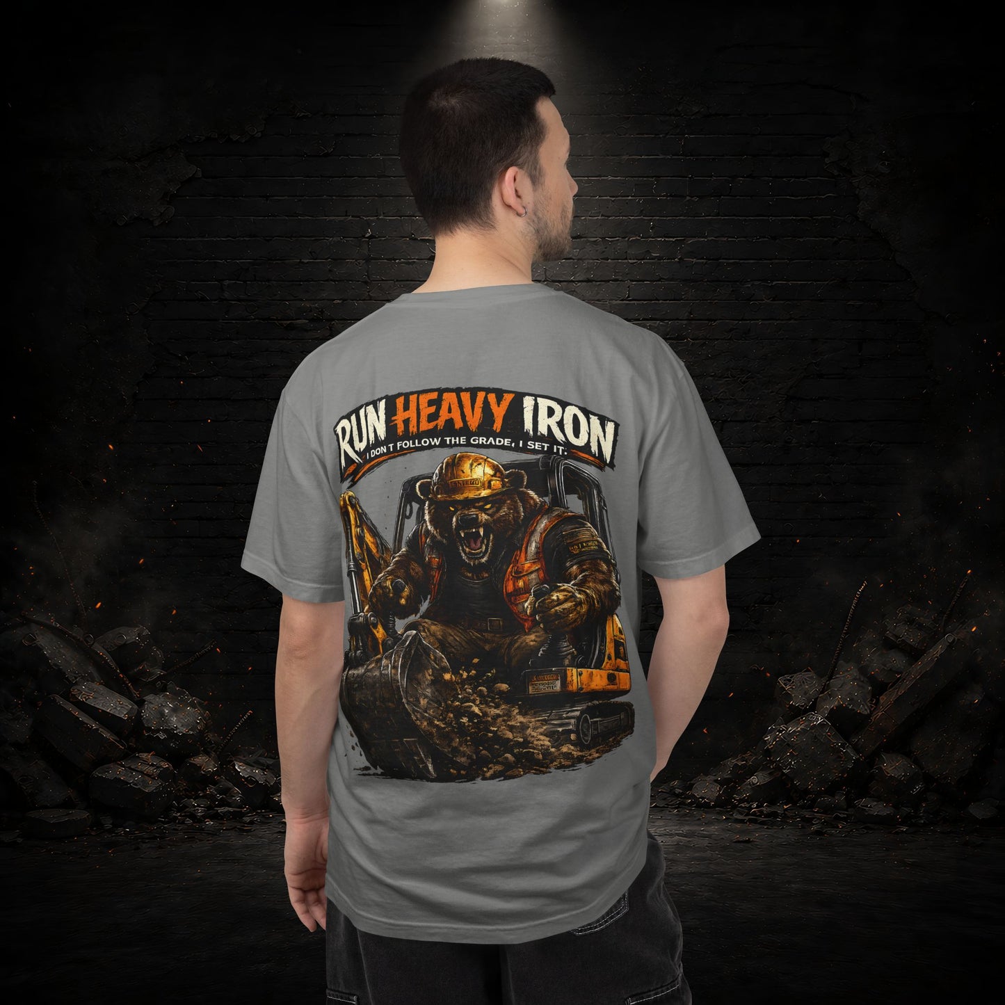 Bear Construction Worker Shirt | Blue Collar Workwear T-Shirt | KONTRAZO