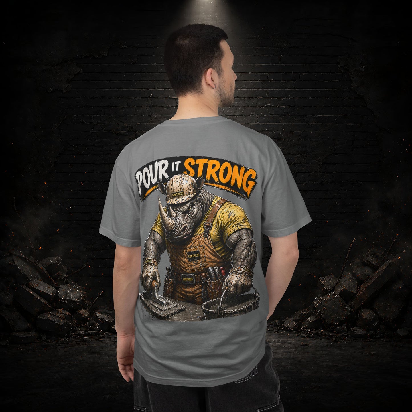 Rhyno Construction Worker Shirt | Blue Collar Workwear T-Shirt | KONTRAZO