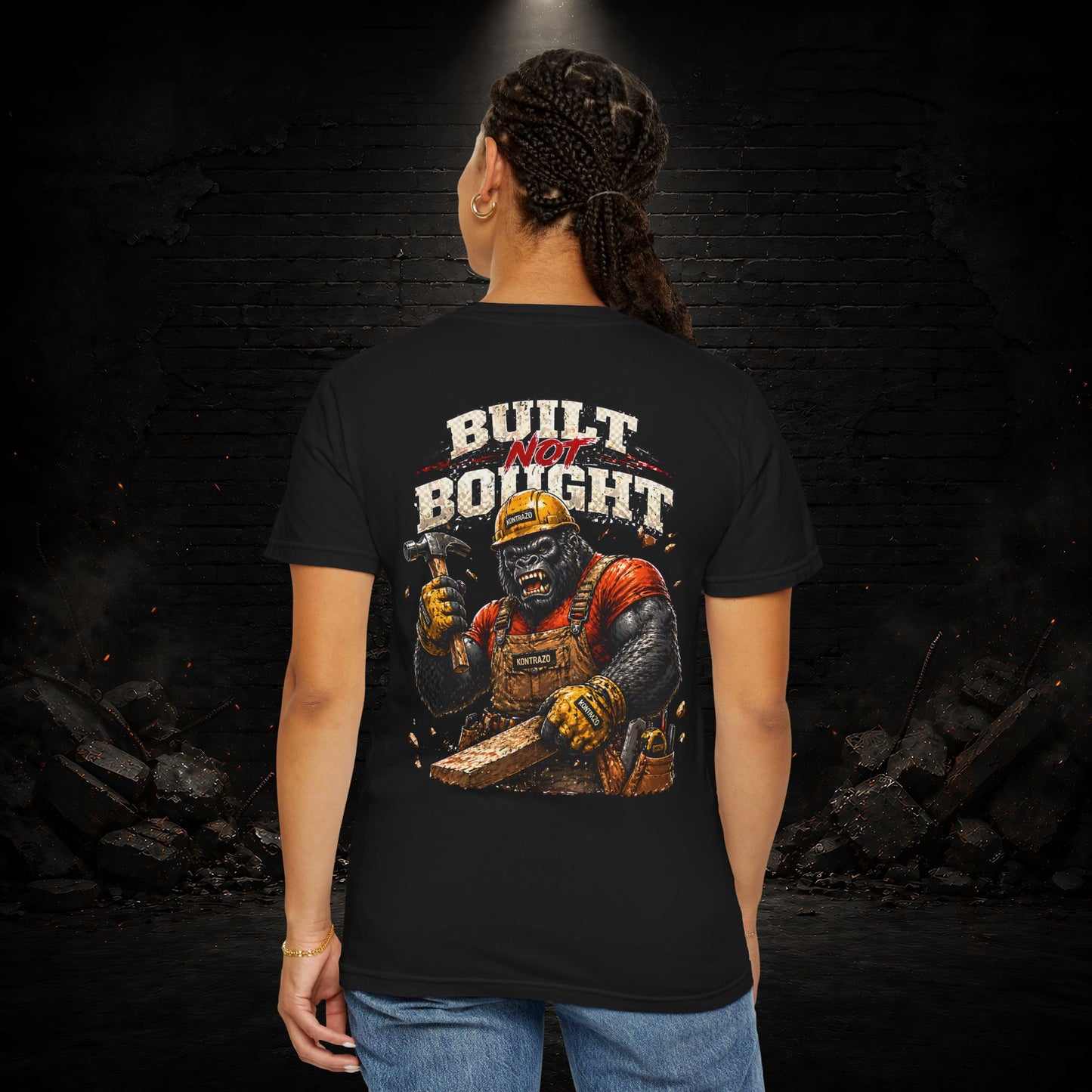 Gorilla Construction Worker Shirt | Blue Collar Workwear T-Shirt | KONTRAZO