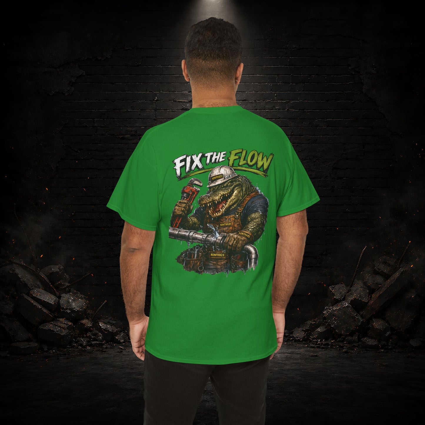 Alligator Construction Worker Shirt | Blue Collar Workwear T-Shirt | KONTRAZO