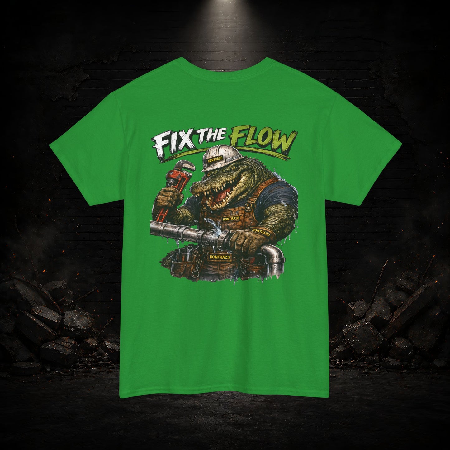 Alligator Construction Worker Shirt | Blue Collar Workwear T-Shirt | KONTRAZO