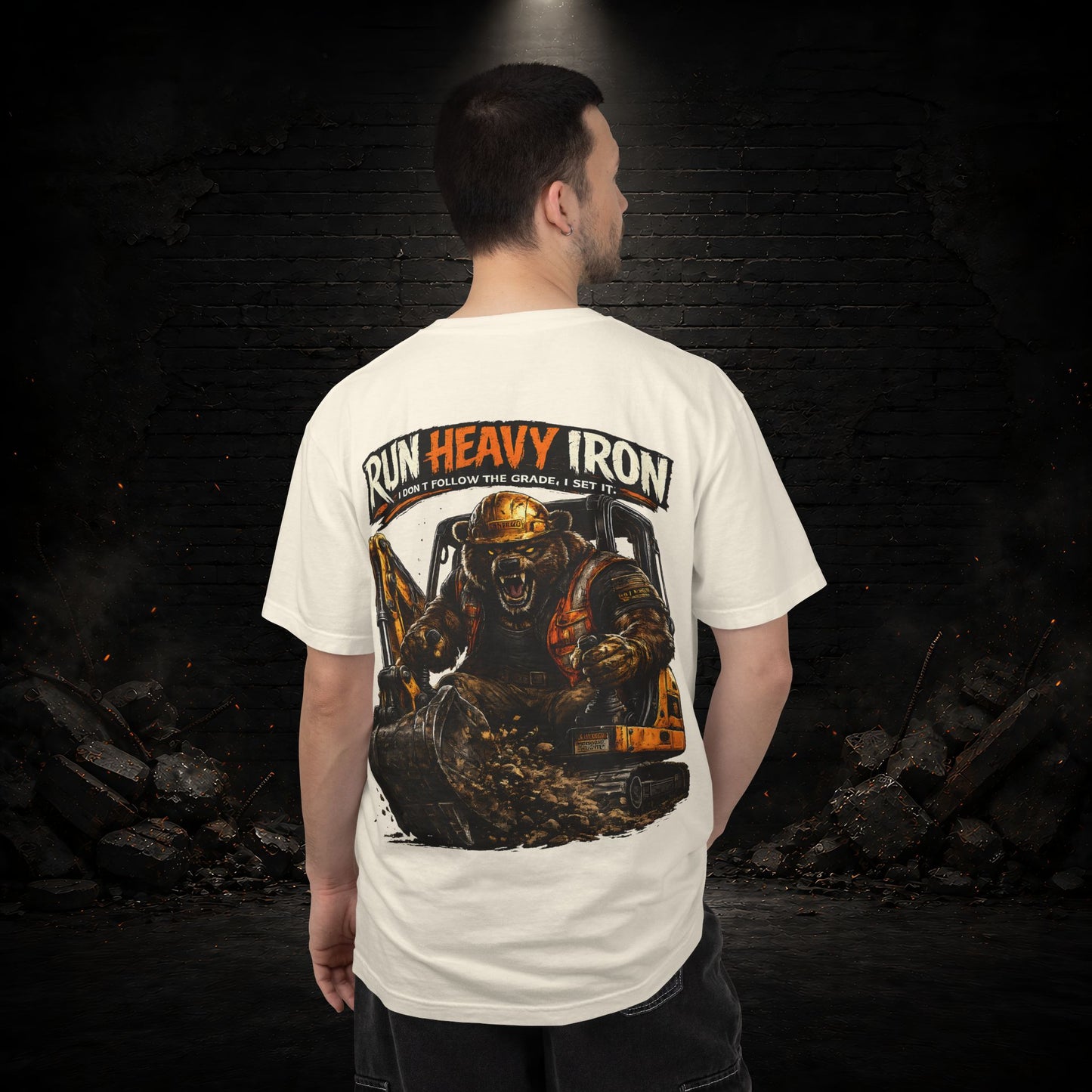 Bear Construction Worker Shirt | Blue Collar Workwear T-Shirt | KONTRAZO
