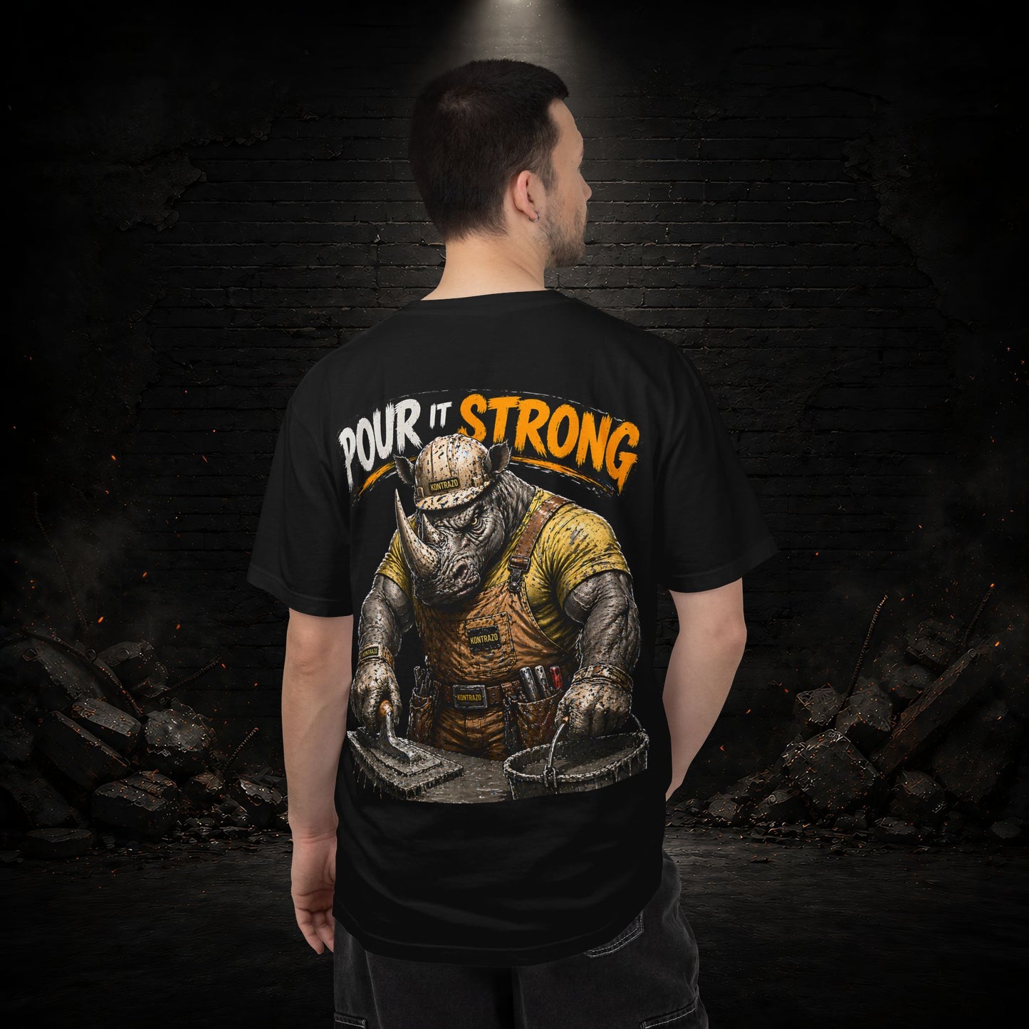 Rhyno Construction Worker Shirt | Blue Collar Workwear T-Shirt | KONTRAZO