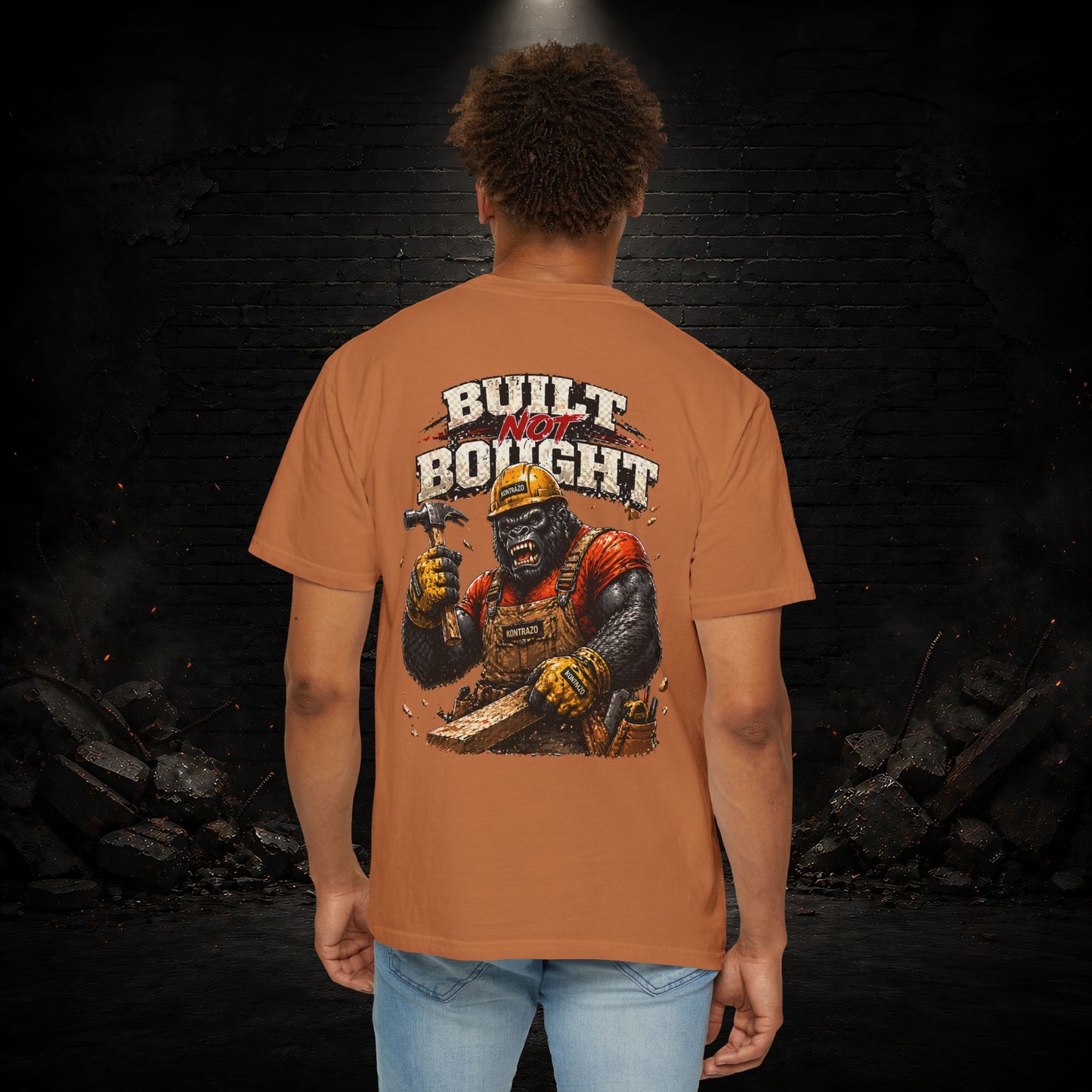 Gorilla Construction Worker Shirt | Blue Collar Workwear T-Shirt | KONTRAZO