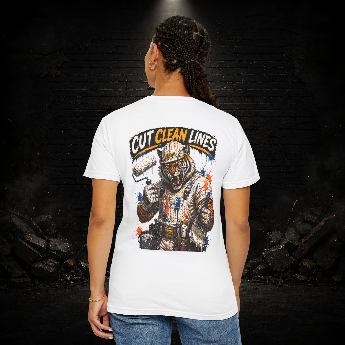 Tiger Construction Worker Shirt | Blue Collar Workwear T-Shirt | KONTRAZO