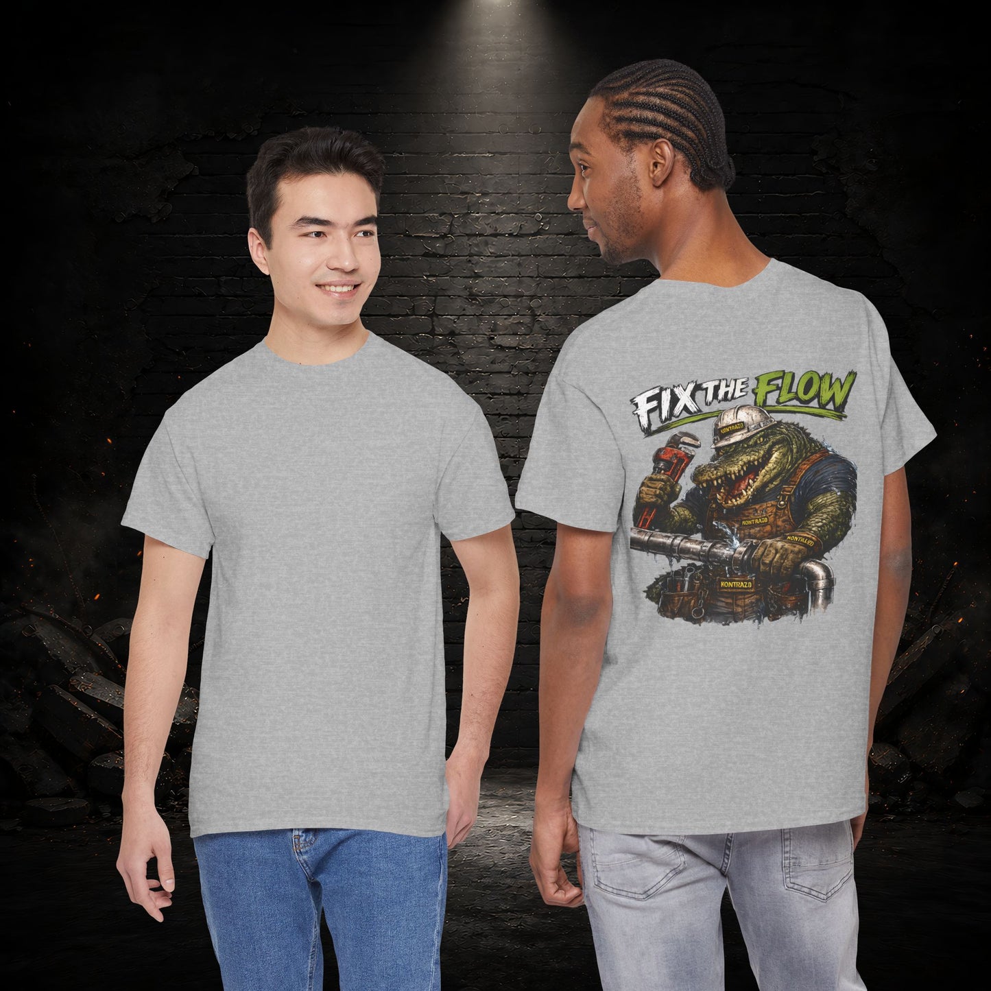 Alligator Construction Worker Shirt | Blue Collar Workwear T-Shirt | KONTRAZO